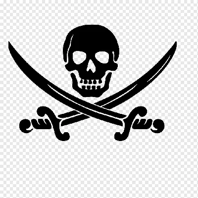 Раскраска - Пиратский флаг