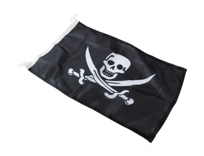 Пиратский флаг 3D пластик 45 см купить в kaskad-prazdnik.ru за 399 руб.
