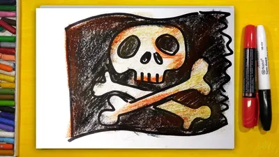 Раздираемый пиратский флаг иллюстрация вектора. иллюстрации насчитывающей  развевать - 191690074