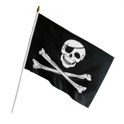 Купить чёрный кожаный кошелёк Пиратский флаг магазин Последний континент