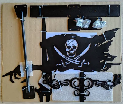 Купить Декор настенный Пиратский Флаг по низкой цене с доставкой по Украине  | Чудные вещицы