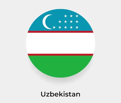 Флаг Узбекистана Иллюстрация Изолированный Белом стоковое фото ©daboost  619184614