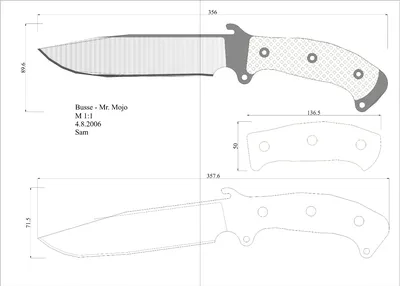 Форма кухонных ножей чертежи фото - 94 фото
