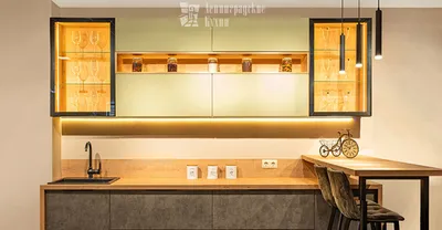 Кухня с барной стойкой - дизайн интерьера маленькой, угловой кухни |  Полезное от LORENA