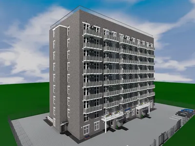 Проект девятиэтажного жилого дома, цена в Симферополе от компании  Проектирование и строительство Крыма