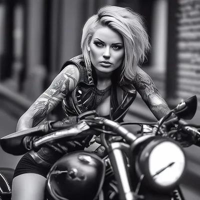 Красивые девушка и мотоцикл в студии Стоковое Фото - изображение  насчитывающей люди, привлекательностей: 113013790