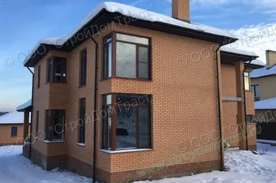 Дом из кирпича АСД-1005 - фото цена строительство | Строительство домов под  ключ в Москве и