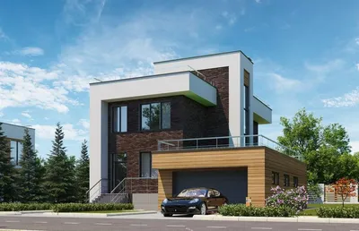 Проект современного дома с плоской крышей до 150 кв.м. | Архитектурное бюро  \"Беларх\" - Авторские проекты планы домов и коттеджей