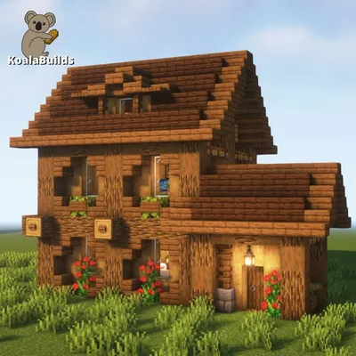 Minecraft: cozy starter house *tutorial* | Дома minecraft, Дом в minecraft,  Здания в майнкрафт