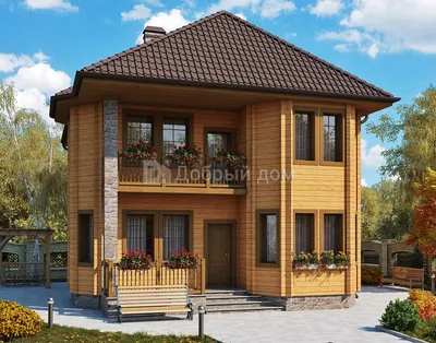 Дом из бруса 6.5х6.5 «Нужный», цена от 1732000 руб - строительство в Москве  - Брусина
