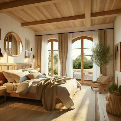 Дизайн спальни в деревянном доме - Фрилансер Наталья Федотенкова ekaproject  - Портфолио - Работа #4125576