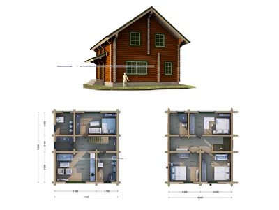 Проекты домов из оцилиндрованного бревна, цены и фото – строительная  компания СБК
