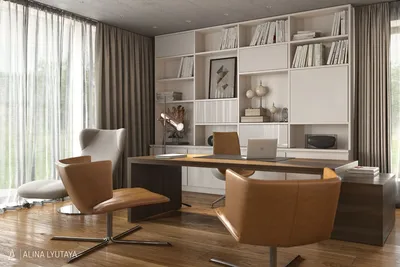 Дизайн-проект домашнего кабинета в классическом стиле - Burkov studio