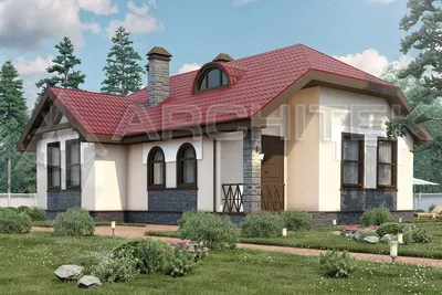 Одноэтажные дома из кирпича - проекты «под ключ» - цены на строительство в  Самаре