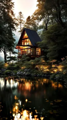 Очень красивый дом + красивая природа…» — создано в Шедевруме