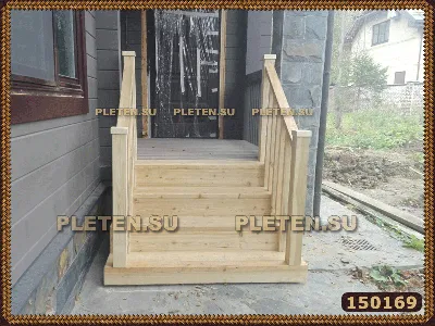 Входная группа из террасной доски с ограждением из ДПК фото - Чебоксары  Deckson