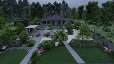 Дизайн двора частного дома — заказать ландшафтный дизайн проект во дворе |  Цена | Киев, Бровары, Борисполь, Ирпень