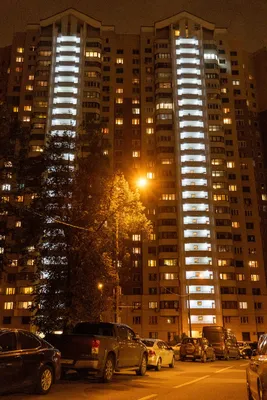 Многоэтажный дом ночью (73 фото) » НА ДАЧЕ ФОТО