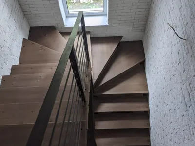 Комбинированная лестница двухцветная | Лестницы от души