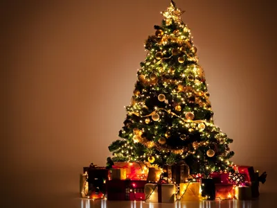 крупный план красивой украшенной рождественской елки красочный дизайн дома  Фото Фон И картинка для бесплатной загрузки - Pngtree