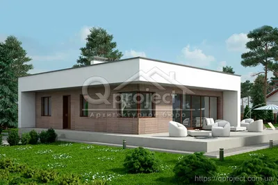 MX7: Стильный проект одноэтажного дома с уютной террасой | Метроплекс