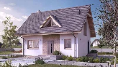 Проект компактного одноэтажного дома из черного кирпича: заказать  строительство под ключ по цене от 4300000 руб. в Спб