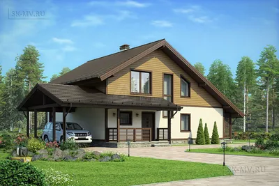 Проект большого одноэтажного дома для семьи из 7 человек