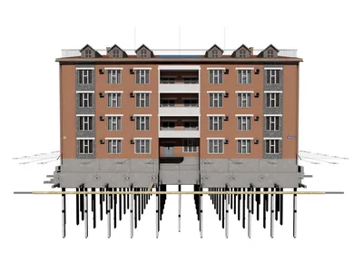Проект пятиэтажного жилого дома, цена в Симферополе от компании  Проектирование и строительство Крыма