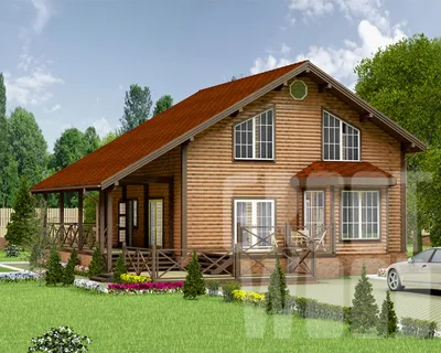 Полутораэтажный дом 10х6м - Строительство домов из бруса в Иркутске