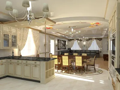 Дизайн кухни столовой гостиной в частном доме (56 фото): в современном  интерьере | Дом, Дизайн кухни, Квартирные идеи