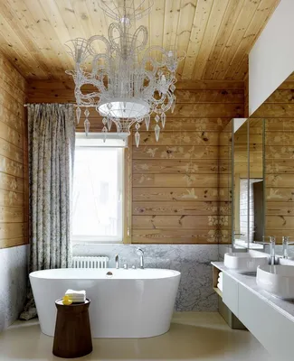 Как сделать ванную комнату в своем деревянном доме – нюансы выбора  материалов и технологий