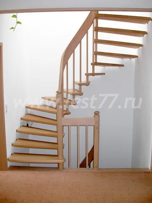 Винтовые лестницы на второй этаж - цены. Изготовление деревянных винтовых  лестниц в Москве