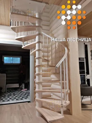 Лестница «Дершталь» из лиственницы, цвет хром - купить по цене от 13000  рублей, проект № 495