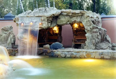 Декоративный искусственный водопад на загородном участке | Аквайс