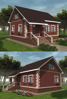 Проект маленького дома эконом класса с фото | Планы фермерских домов, Дом,  Одноэтажные дома