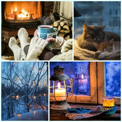 Зимний вечер дома добрый красиво» — создано в Шедевруме