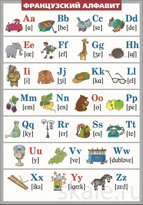 Французский алфавит в картинках с транскрипцией купить