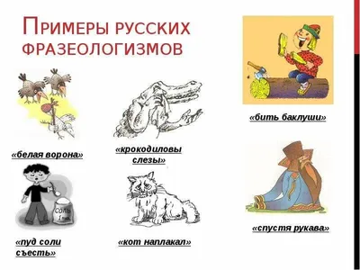 120 фразеологизмов в картинках