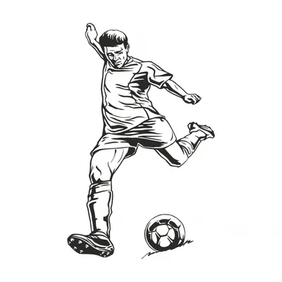 Вектор Нарисованный От Руки Рисунок Футбол Футбольный Мяч Векторный Рисунок  — стоковая векторная графика и другие изображения на тему Абстрактный -  iStock