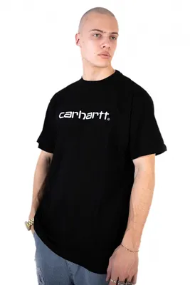 Футболка Carhartt черная с логотипом в интернет-магазине 4:20 SHOP