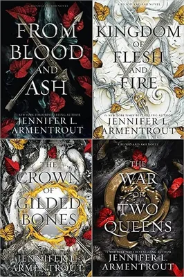 Blood and Ash Complete Series Collection Set, Books 1-5. From Blood and Ash,  A Kingdom of Flesh and Fire, The Crown of Gilded Bones, The War of Two  Queens, A Soul of