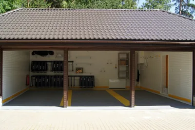 Строим гараж при частном загородном доме или коттедже: примеры проектов  (фото) | ГаражТек