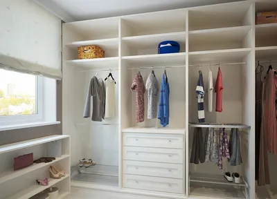 Изображение гардеробной 1.5 на 1.5: максимальное использование пространства в небольшой комнате