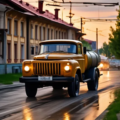 ГАЗ-53 поливальная машина на улице …» — создано в Шедевруме
