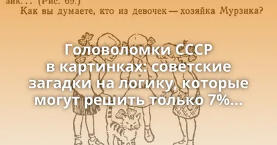 Головоломки СССР в картинках: советские загадки на логику, которые могут  решить только 7% людей - Поросёнка.нет