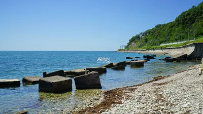 Фото пляжа посёлка Голубая Дача под Сочи