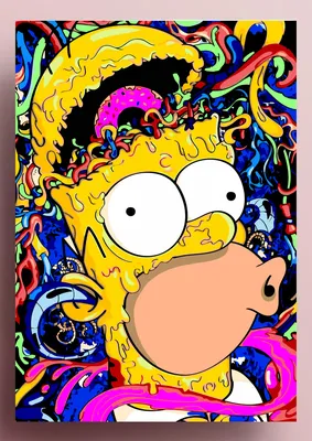 Картина по номерам \" Гомер Симпсон / Homer Jay Simpson / сериал \" холст на  подрамнике 40 * 50 - купить с доставкой по выгодным ценам в  интернет-магазине OZON (595762458)