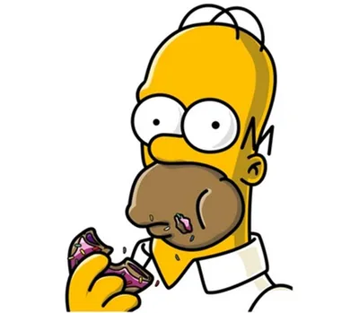 Гомер симпсон с пончиком картинки - 72 фото