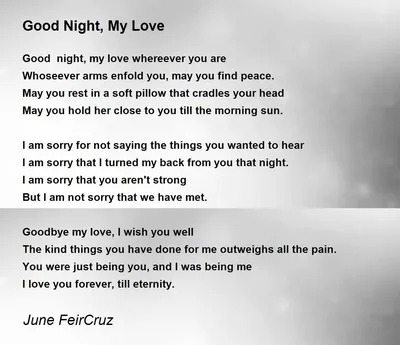 Sweet Goodnight My Love Quotes for Her - HubPages