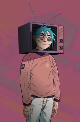High definition image of 2d from gorillaz on Craiyon